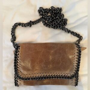 Merci Marie leather crossbody bag with chain strap